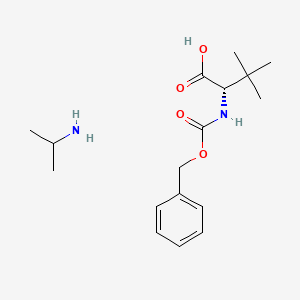 Chemical structure of Propan-2-amine (S)-2-(((benzyloxy)carbonyl)amino)-3,3-dimethylbutanoate