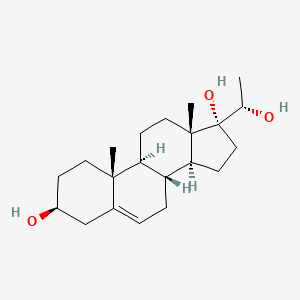 Chemical structure of delta 5-Pregnenetriol