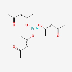 Chemical structure of Praseodymium(III) acetylacetonate hydrate