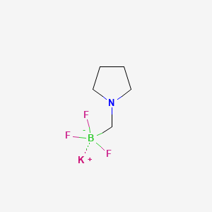 Chemical structure of Potassium trifluoro[(pyrrolidin-1-yl)methyl]borate