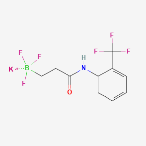 Chemical structure of Potassium trifluoro(3-oxo-3-((2-(trifluoromethyl) phenyl)amino)propyl)borate