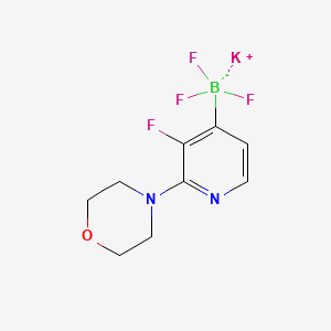 Chemical structure of Potassium trifluoro(3-fluoro-2-morpholinopyridin-4-yl)borate