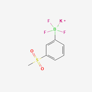 Chemical structure of Potassium trifluoro(3-(methylsulfonyl)phenyl)borate