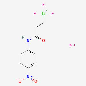Chemical structure of Potassium trifluoro(3-((4-nitrophenyl)amino)-3-oxopropyl)borate