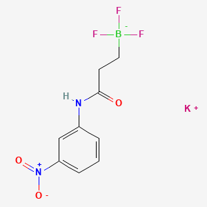 Chemical structure of Potassium trifluoro(3-((3-nitrophenyl)amino)-3-oxopropyl)borate
