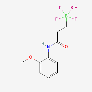 Chemical structure of Potassium trifluoro(3-((2-methoxyphenyl) amino)-3-oxopropyl)borate