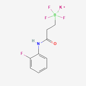 Chemical structure of Potassium trifluoro(3-((2-fluorophenyl)amino)-3-oxopropyl)borate