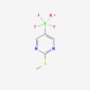 Chemical structure of Potassium trifluoro(2-(methylthio)pyrimidin-5-yl)borate