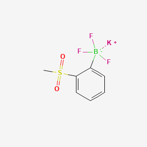 Chemical structure of Potassium trifluoro(2-(methylsulfonyl)phenyl)borate