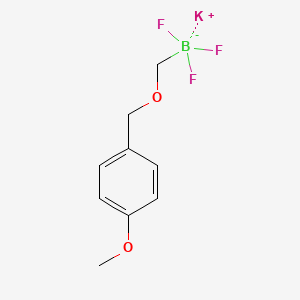 Chemical structure of Potassium trifluoro(((4-methoxybenzyl)oxy)methyl)borate