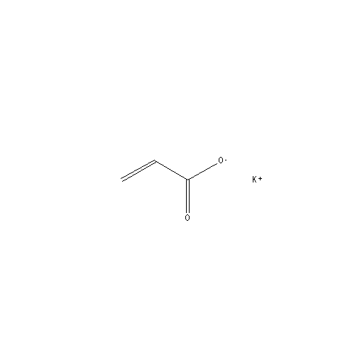Chemical structure of Potassium polyacrylate