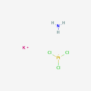 Chemical structure of Potassium aminetrichloroplatinate(II)