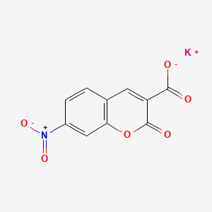 Chemical structure of Potassium 7-nitro-2-oxo-2H-chromene-3-carboxylate
