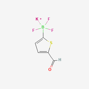 Chemical structure of Potassium 5-formylthiophene-2-trifluoroborate