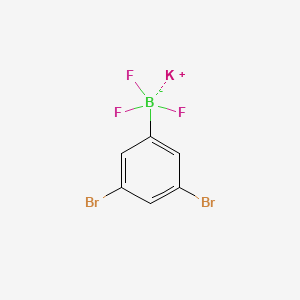 Chemical structure of Potassium 3,5-dibromophenyltrifluoroborate