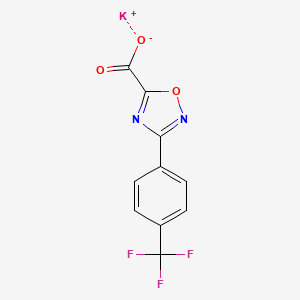 Chemical structure of Potassium 3-(4-(trifluoromethyl)phenyl)-1,2,4-oxadiazole-5-carboxylate
