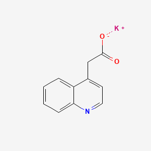 Chemical structure of Potassium 2-(quinolin-4-yl)acetate