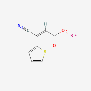 Chemical structure of Potassium (Z)-3-cyano-3-(thiophen-2-yl)acrylate