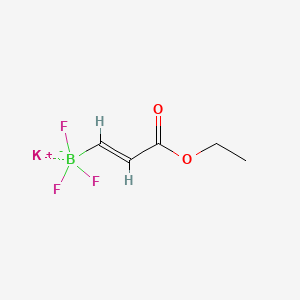 Chemical structure of Potassium (E)-(3-Ethoxy-3-Oxoprop-1-En-1-Yl)Trifluoroborate