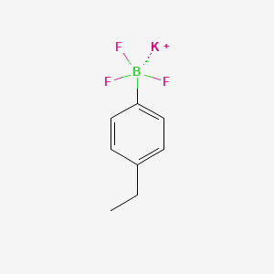 Chemical structure of Potassium (4-ethylphenyl)trifluoroboranuide