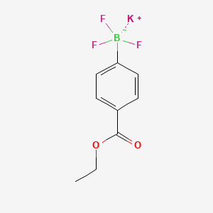 Chemical structure of Potassium 4-ethoxycarbonyl phenytrifluoroborate