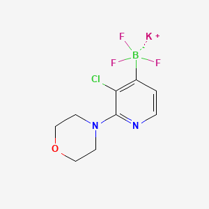 Chemical structure of Potassium (3-chloro-2-morpholinopyridin-4-yl)trifluoroborate