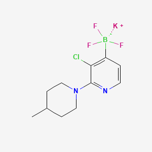 Chemical structure of potassiuM (3-chloro-2-(4-Methylpiperidin-1-yl)pyridin-4-yl)trifluoroborate