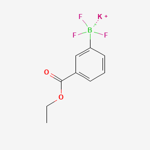 Chemical structure of Potassium (3-(ethoxycarbonyl)phenyl)trifluoroborate