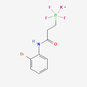 Chemical structure of Potassium (3-((2-bromophenyl)amino) -3-oxopropyl)trifluoroborate