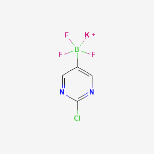 Chemical structure of Potassium (2-chloropyrimidin-5-yl)trifluoroborate