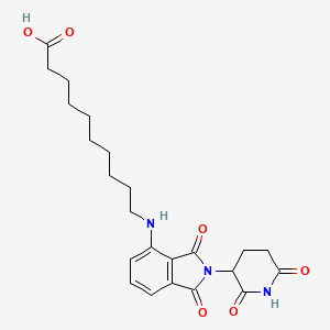 Chemical structure of Pomalidomide-C9-CO2H