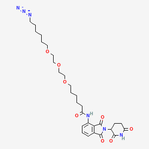 Chemical structure of Pomalidomid-C6-PEG3-butyl-N3