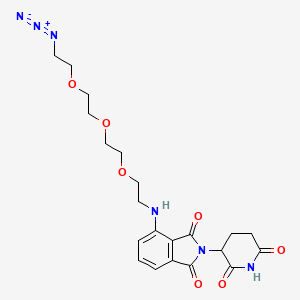 Chemical structure of Pomalidomide 4'-PEG3-azide
