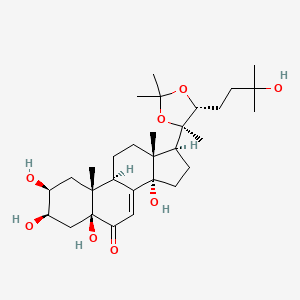 Chemical structure of Polypodine B 20,22-acetonide