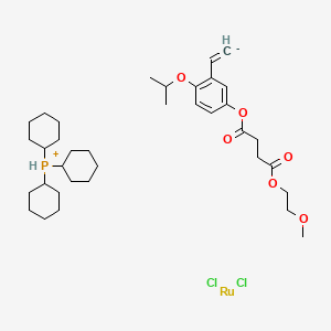 Chemical structure of Polyethylene Glycol-bound Ruthenium Carbene Complex