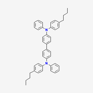 Chemical structure of Poly[bis(4-phenyl)(4-butylphenyl)amine]
