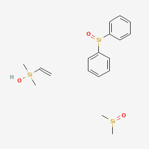 Chemical structure of Poly(dimethylsiloxane-co-diphenylsiloxane), divinyl terminated