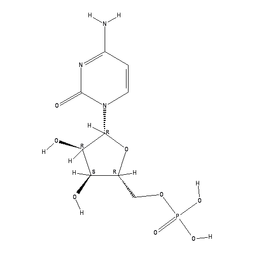 Chemical structure of poly(cytidylic acid)