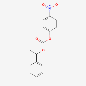 Chemical structure of p-Nitrophenyl (S)-1-phenylethyl carbonate