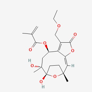 Chemical structure of Piptocarphin F