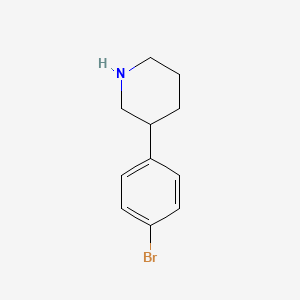 Chemical structure of 3-(4-Bromophenyl)piperidine