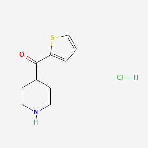 Chemical structure of Piperidin-4-yl(thiophen-2-yl)methanone hydrochloride