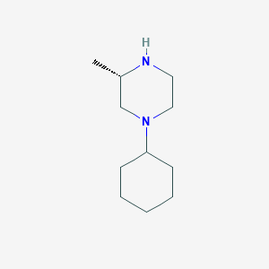 Chemical structure of (S)-1-Cyclohexyl-3-methylpiperazine