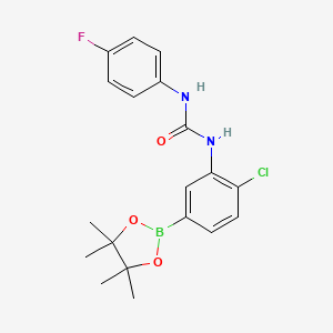 Chemical structure of Pinacol 4-chloro-3-p-fluorophenyl urea phenylboronic acid