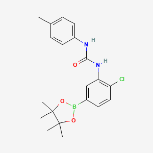 Chemical structure of Pinacol 4-chloro-3-(p-tolylurea) phenylboronic acid