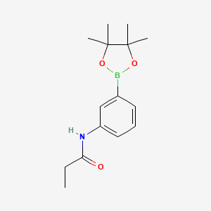 Chemical structure of Pinacol 3-propionamidobenzoic acid