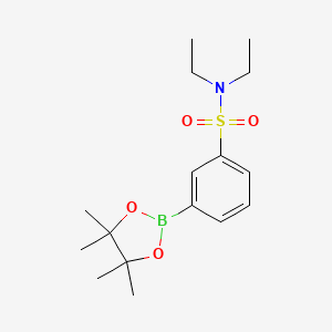 Chemical structure of Pinacol 3 - (diethylaminosulfonyl) phenylboronic acid pinacol ester