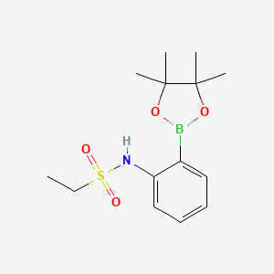 Chemical structure of Pinacol 2-(ethylsulfonylamino) phenylboronic acid