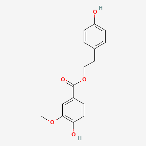 Chemical structure of p-Hydroxyphenethyl vanillate