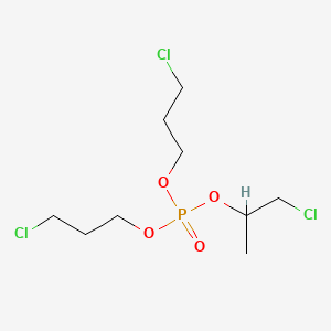 Chemical structure of Phosphoric acid, 2-chloro-1-methylethyl bis(3-chloropropyl) ester